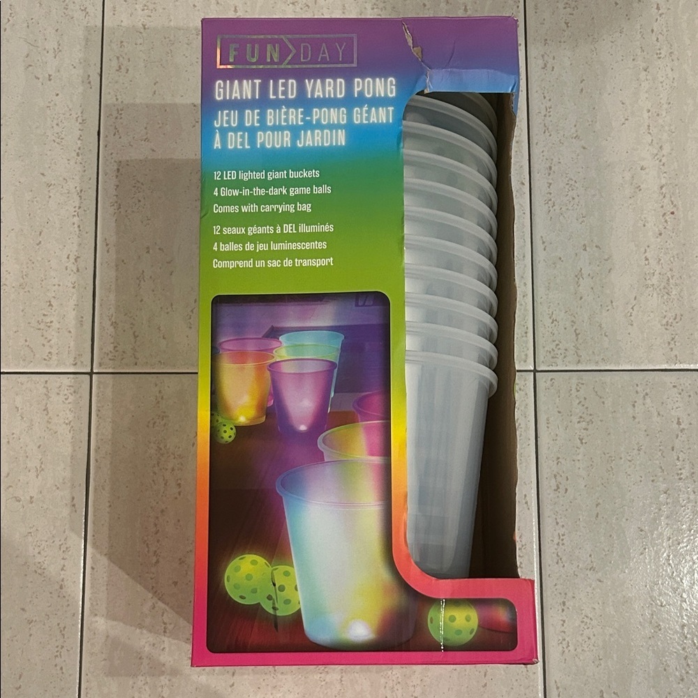 NEW 🆕 Giant LED Yard Pong Set - Sealed